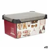 Storage Box Plastic Vintage 5 L (19 x 13,5 x 29 cm) (12 Units)