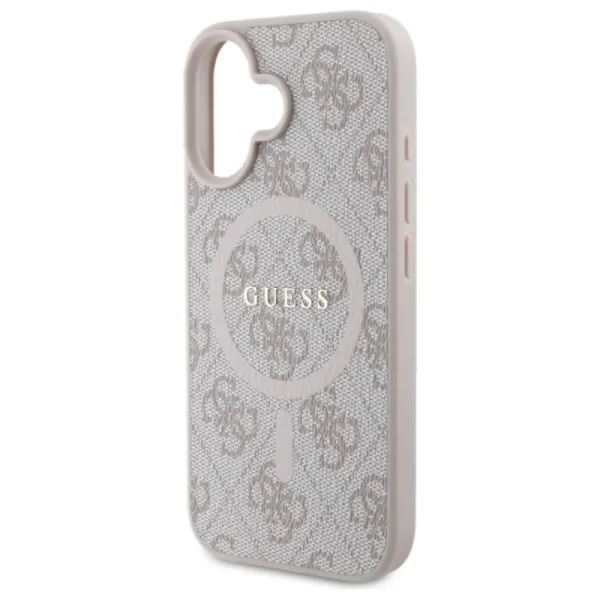 Guess 4G Ring Classic Logo MagSafe - Case for iPhone 16 (pink)