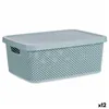 Storage Box with Lid Green Plastic 13 L (28 x 15 x 39 cm) (12 Units)