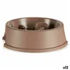 Slow Eating Food Bowl for Pets Beige Plastic (27 x 7,5 x 27 cm) (12 Units)