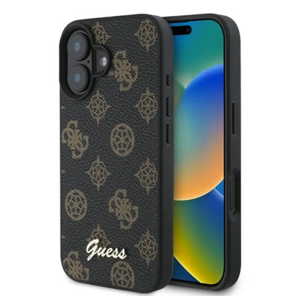 Guess Peony Script MagSafe - Case for iPhone 16 Plus (black)