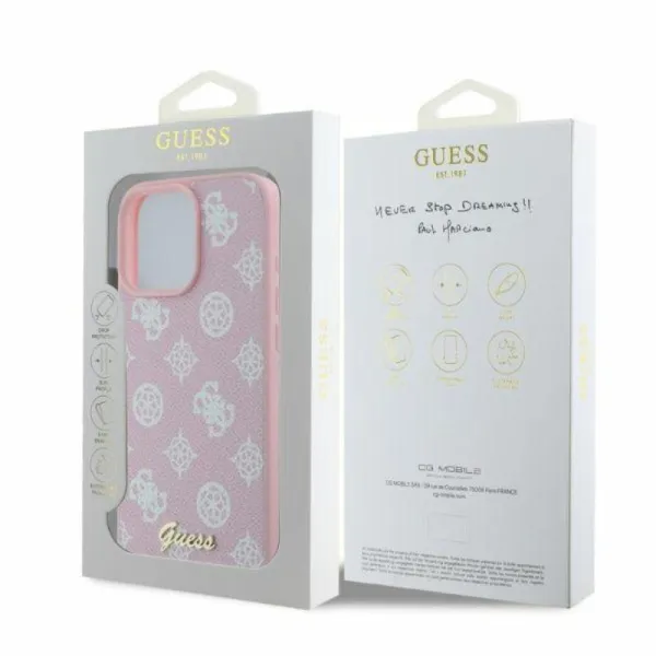 Guess Peony Script MagSafe - Case iPhone 16 Pro Max (pink)