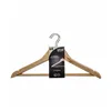 Set of Clothes Hangers 5five Brown Beige Natural Wood 44 x 23 cm (4 Units)