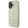 Guess Saffiano Peony Classic Logo MagSafe - Case for iPhone 16 (gold)