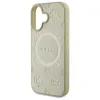 Guess Saffiano Peony Classic Logo MagSafe - Case for iPhone 16 (gold)