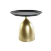 Side table DKD Home Decor Black Golden Metal 50 x 50 x 43,5 cm