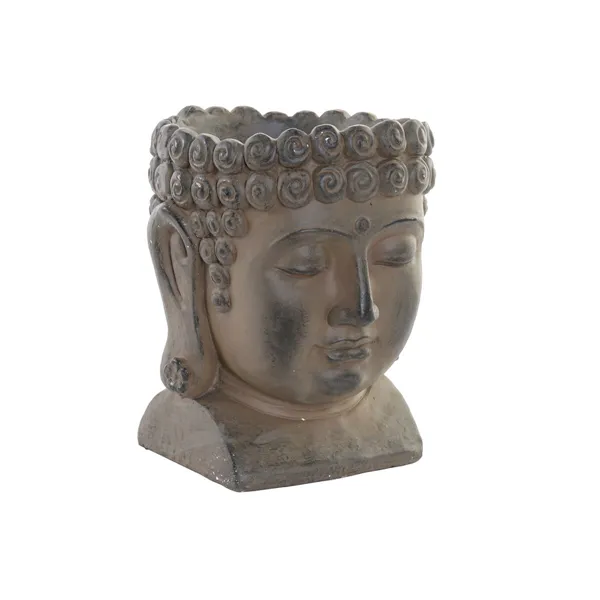 Planter DKD Home Decor 26 x 25 x 30 cm Fibreglass Buddha