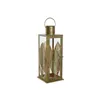 Lantern DKD Home Decor Golden Metal 16,5 x 16,5 x 50 cm Leaf of a plant