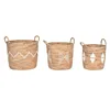 Basket set DKD Home Decor White Natural Rope Seagrass Boho 46 x 46 x 48 cm