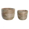 Basket set DKD Home Decor 28 x 28 x 22 cm Tropical Seagrass