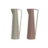 Vase DKD Home Decor Beige Pink Iron 12 x 10 x 35 cm (2 Units)