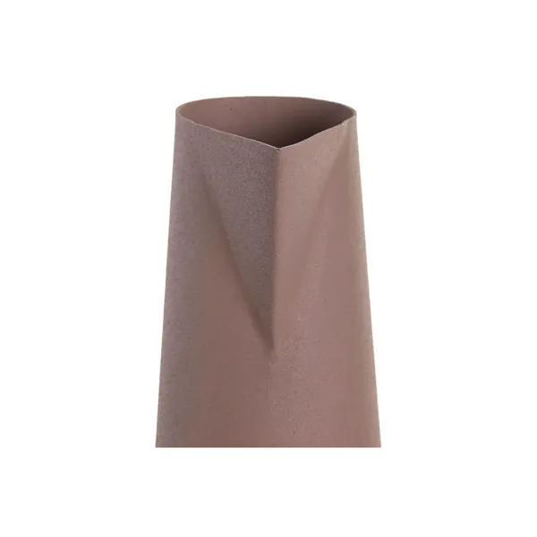 Vase DKD Home Decor Beige Pink Iron 12 x 10 x 35 cm (2 Units)