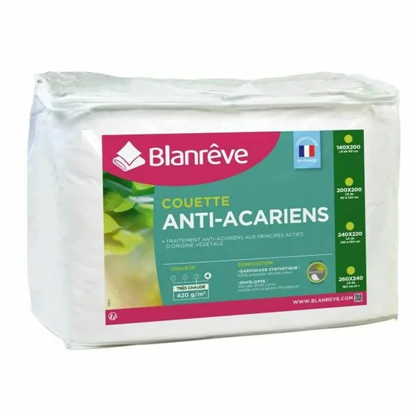 Duvet Blanreve White Anti-dust mite 420 g/m² 200 x 200 cm