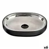 Soap dish Black Stainless steel Plastic 9,5 x 2,5 x 13 cm (6 Units)