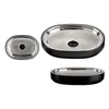 Soap dish Black Stainless steel Plastic 9,5 x 2,5 x 13 cm (6 Units)