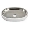 Soap dish Silver Stainless steel White Plastic 9,5 x 2,5 x 13 cm (6 Units)