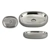 Soap dish Silver Grey Stainless steel Plastic 9,5 x 2,5 x 13 cm (6 Units)