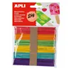 Materials for Handicrafts Apli Multicolour Wood 114 x 10 mm Iced lolly stick (5 Units) (50 Units)