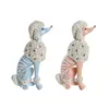 Decorative Figure DKD Home Decor 18 x 10 x 30,5 cm Scandi Blue Pink (2 Units)