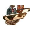 Decorative Figure DKD Home Decor 17,5 x 13,5 x 26 cm Blue Golden Brown Leopard Colonial (2 Units)