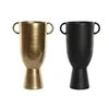 Vase DKD Home Decor 25 x 18 x 41 cm Black Golden Aluminium Modern (2 Units)