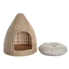 Pet bed DKD Home Decor 45 x 45 x 57 cm Natural Rattan