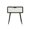 Nightstand DKD Home Decor 45 x 38 x 50 cm Black Metal White Mango wood Wengue