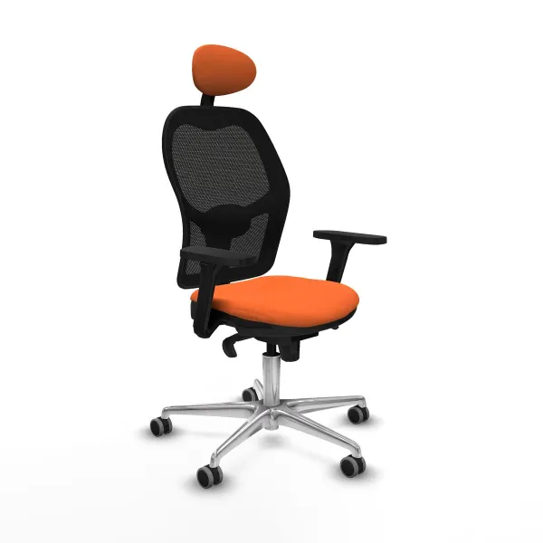 Office Chair with Headrest Jorquera Piqueras y Crespo 3D086G1 Orange