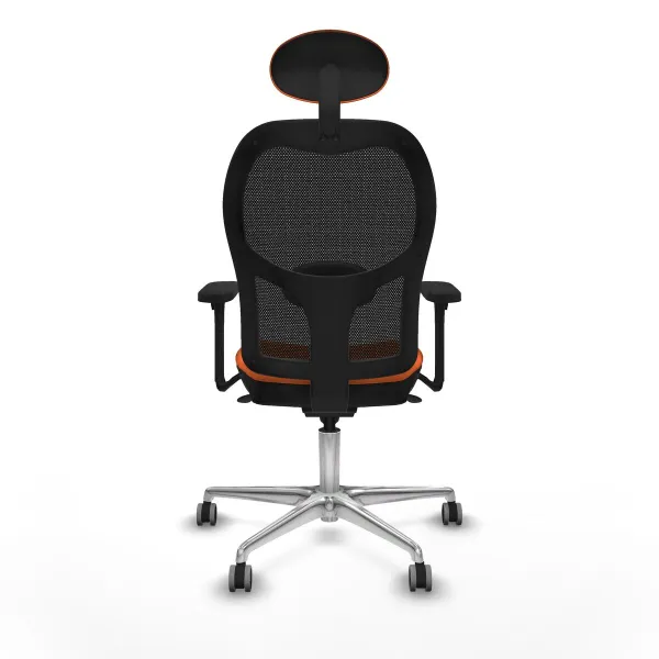 Biroja krēsls ar galvas atbalstu Jorquera Piqueras y Crespo 3D086G1 Oranžs