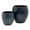 Set of Planters Ceramic Blue 55 x 55 x 55 cm (2 Units)