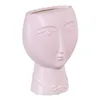 Planter 15 x 8,5 x 19 cm Face Ceramic Light mauve