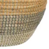 Set of Baskets 38 x 38 x 50 cm Natural Grey Natural Fibre (2 Pieces)