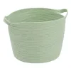 Set of Baskets Rope Light Green 26 x 26 x 33 cm (3 Pieces)