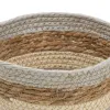 Set of Baskets Natural Grey 17 x 17 x 20 cm Natural Fibre (3 Pieces)