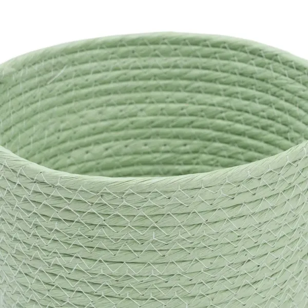 Set of Baskets Rope 17 x 17 x 20 cm Light Green (3 Pieces)