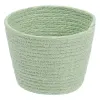 Set of Baskets Rope 17 x 17 x 20 cm Light Green (3 Pieces)