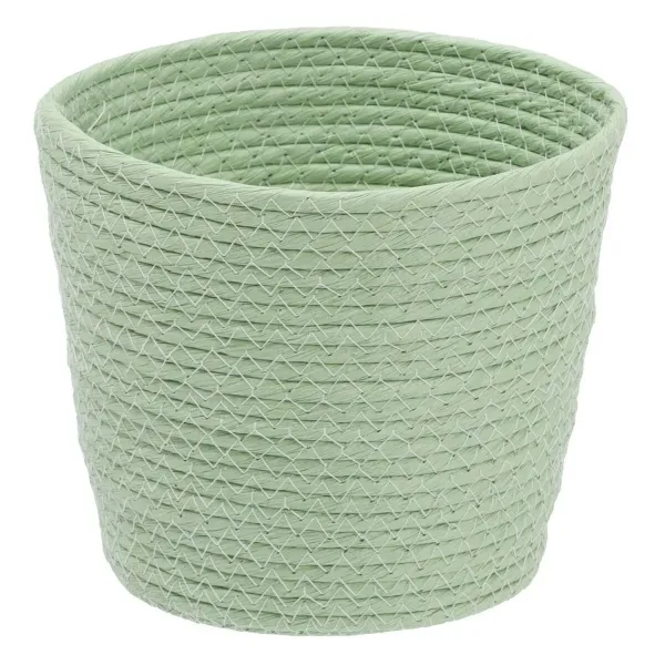 Set of Baskets Rope 17 x 17 x 20 cm Light Green (3 Pieces)