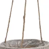 Set of Baskets Natural Grey Natural Fibre 20 x 20 x 27 cm (3 Pieces)