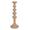 Candleholder 13 x 13 x 39,5 cm Beige Aluminium