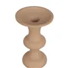 Candleholder 13 x 13 x 39,5 cm Beige Aluminium