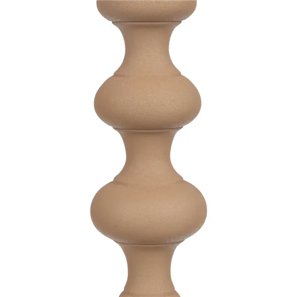 Candleholder 13 x 13 x 39,5 cm Beige Aluminium