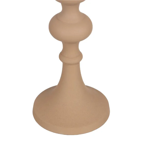 Candleholder 13 x 13 x 39,5 cm Beige Aluminium