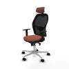 Office Chair with Headrest Jorquera Piqueras y Crespo 1D086N2 Brown Black