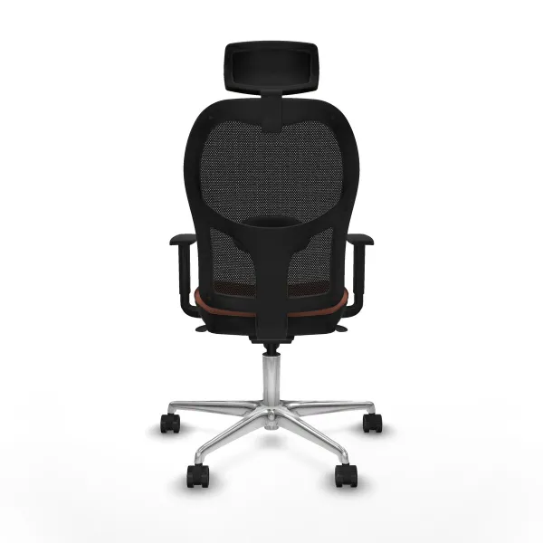 Office Chair with Headrest Jorquera Piqueras y Crespo 1D086N2 Brown Black