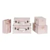 Decorative box Canvas 24 x 18 x 6 cm DMF (2 Pieces)