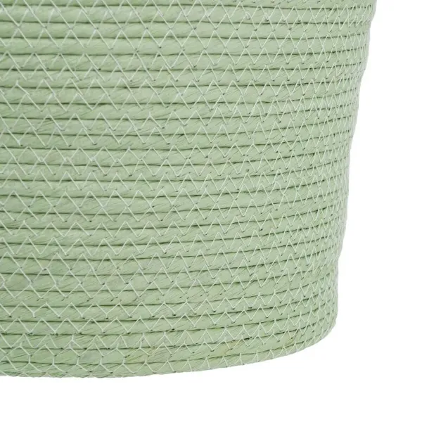 Multi-purpose basket 3 Pieces 28 x 28 x 36 cm Rope Light Green