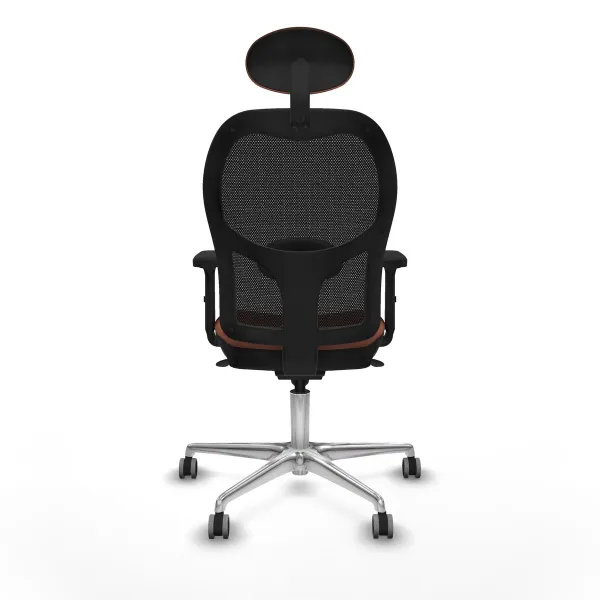 Office Chair with Headrest Jorquera Piqueras y Crespo 2D086G1 Brown Black