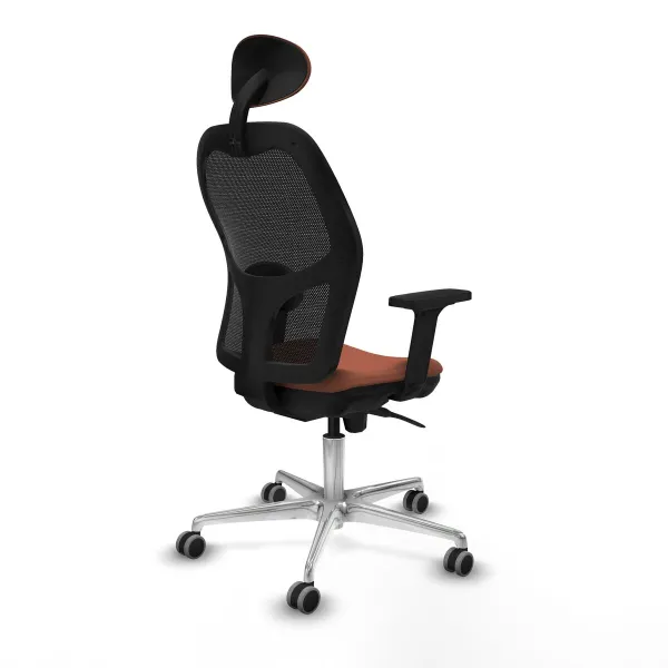 Office Chair with Headrest Jorquera Piqueras y Crespo 2D086G1 Brown Black