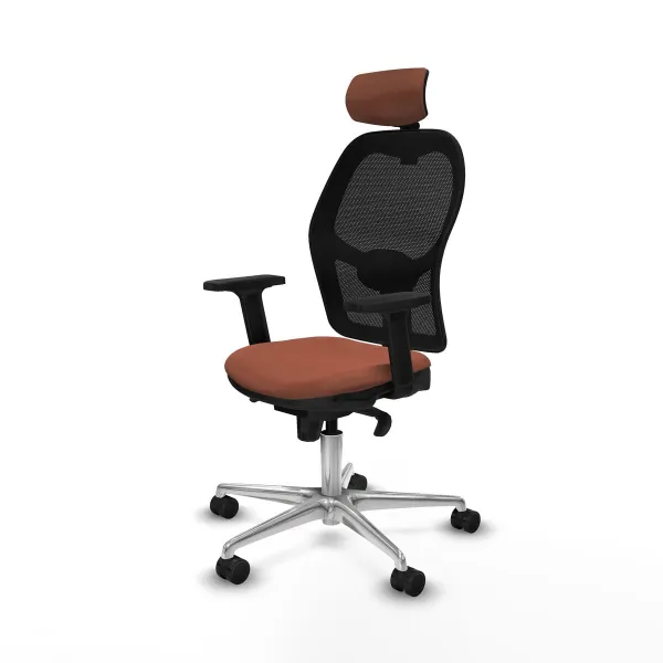Office Chair with Headrest Jorquera Piqueras y Crespo 2D086N2 Brown Black