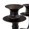 Candle Holder Black Metal 42 x 42 x 42 cm